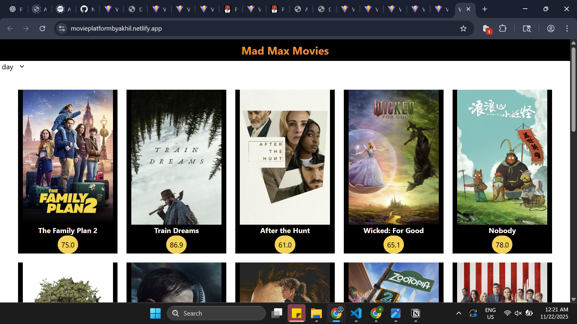 Movie platform preview